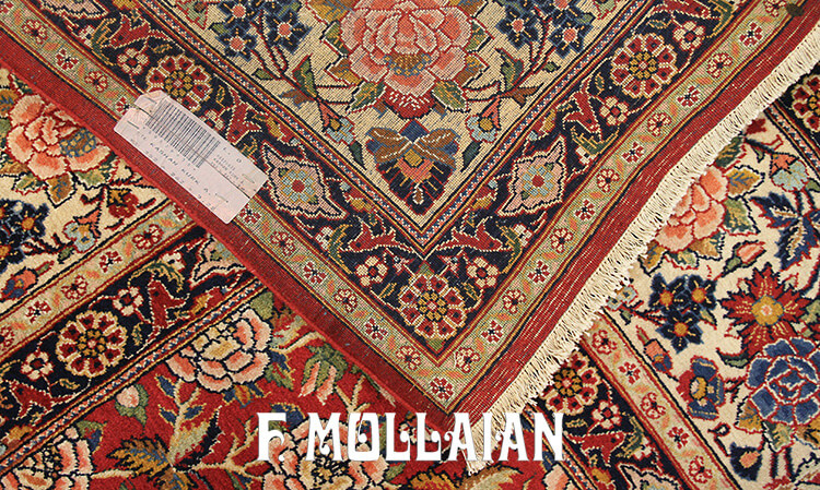 Semi-Antique Persian Kashan Kurk Gallery Carpet n°:99826638